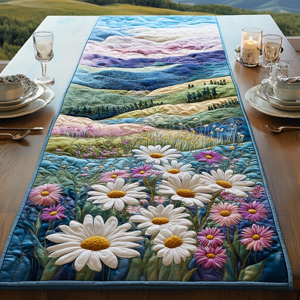 Whispering Daisies Table Runner
