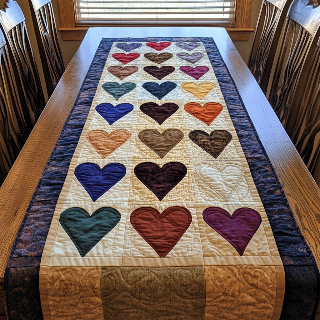 Whispering Hearts Table Runner