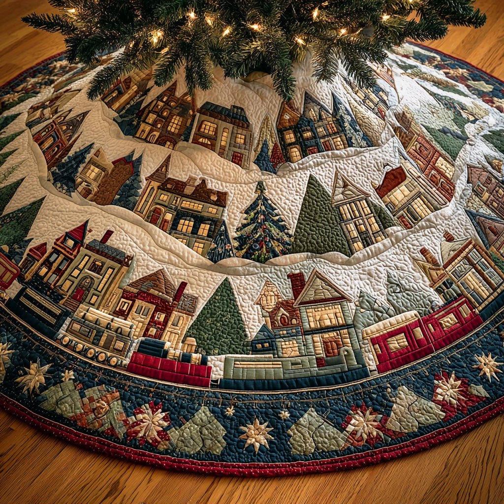 Whispering Snowfield Christmas Tree Skirt