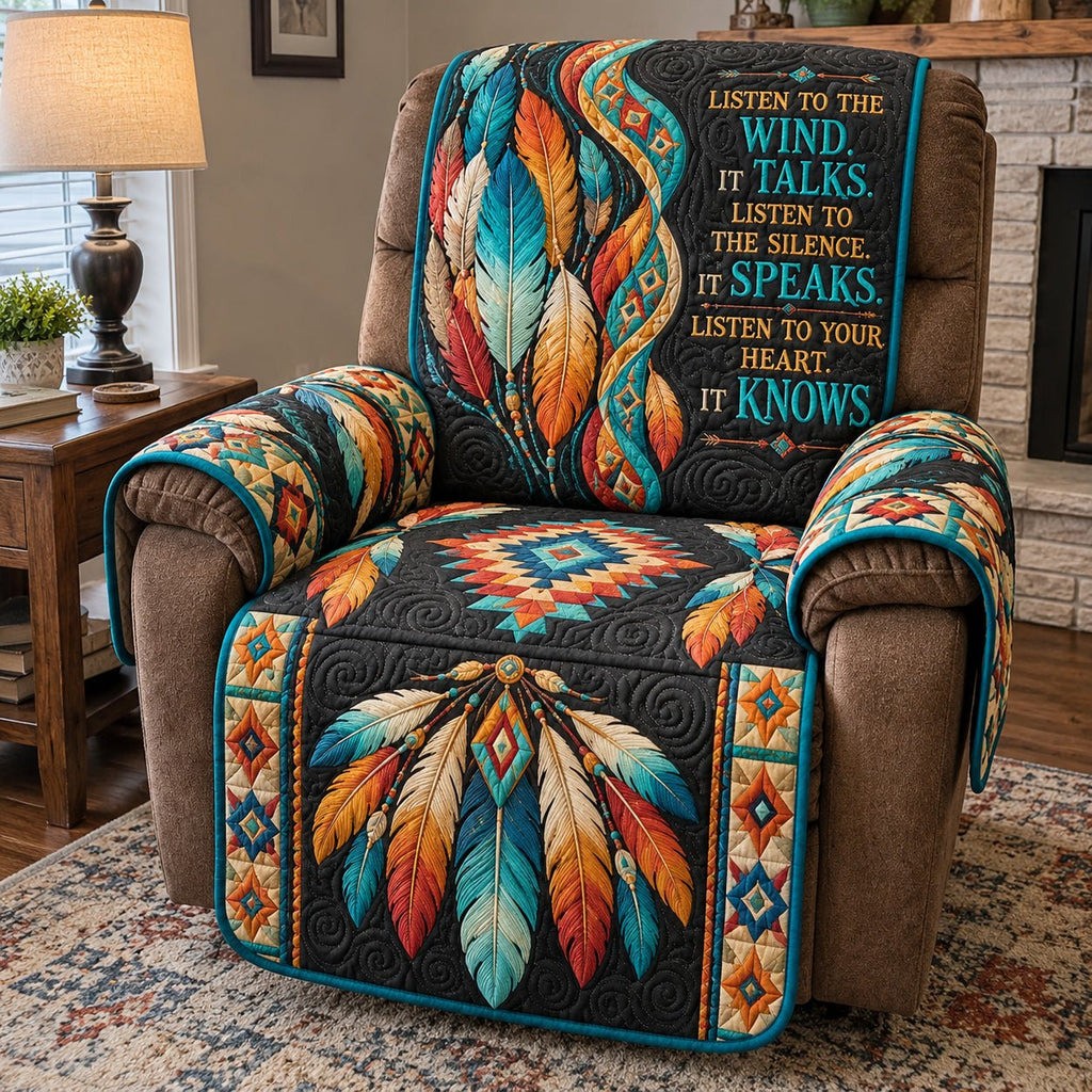 Whispering Wind Feathers Sofa Cover