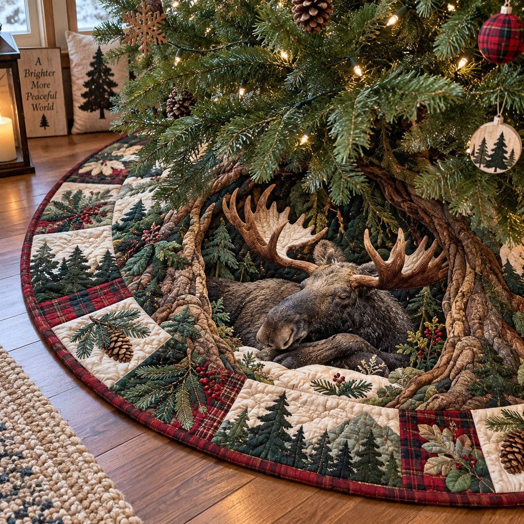 Whispers Beneath the Pines Christmas Tree Skirt