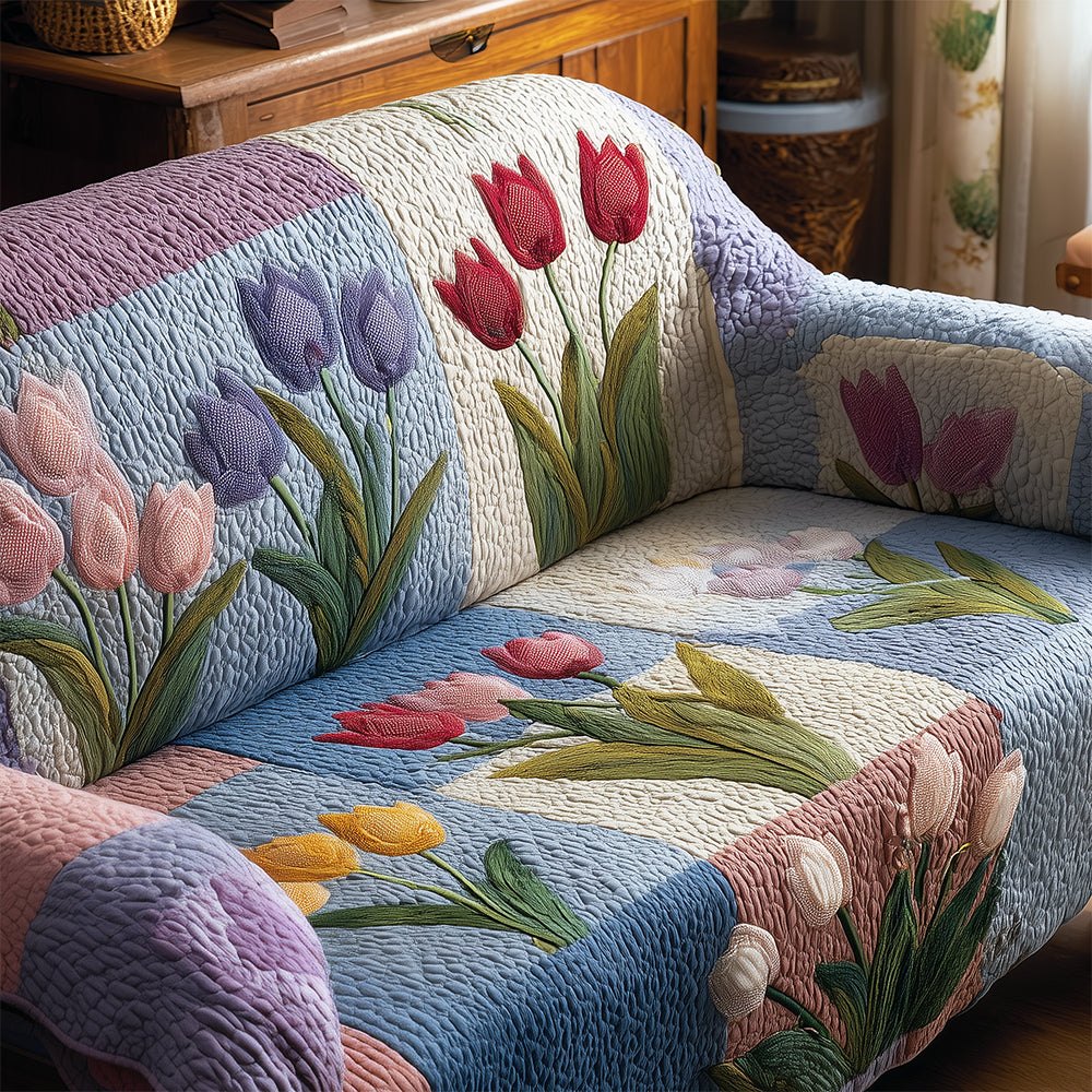 Whispers of Tulip Sofa Cover