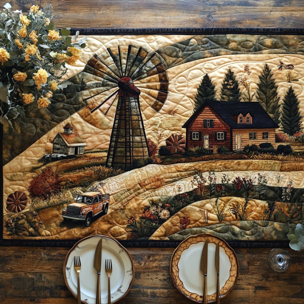 Whispers of the Windmill Table Runner