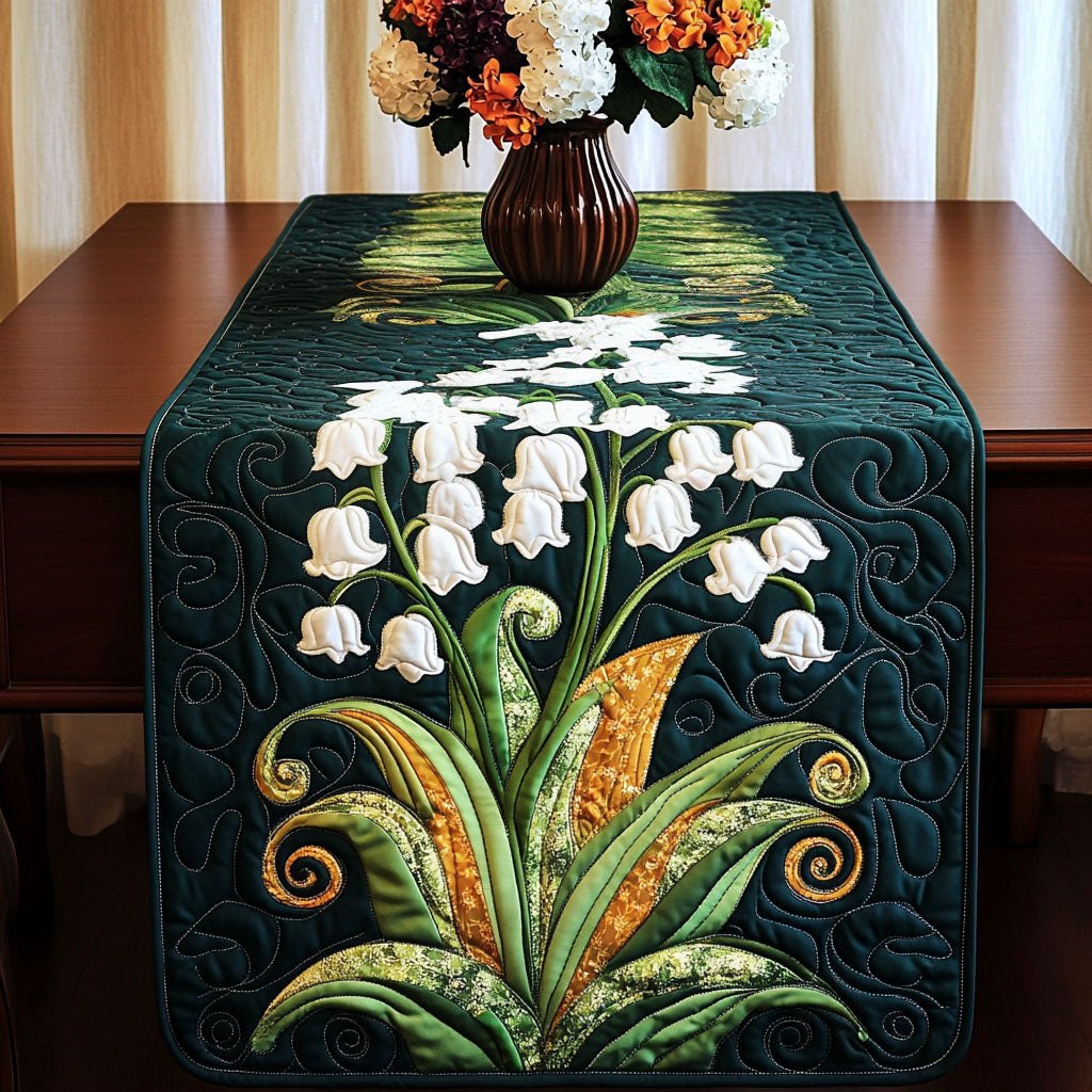 White Lily Grace Table Runner