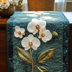 White Orchid Elegance Table Runner