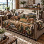 Whitetail Deer Retreat Sofa Cover