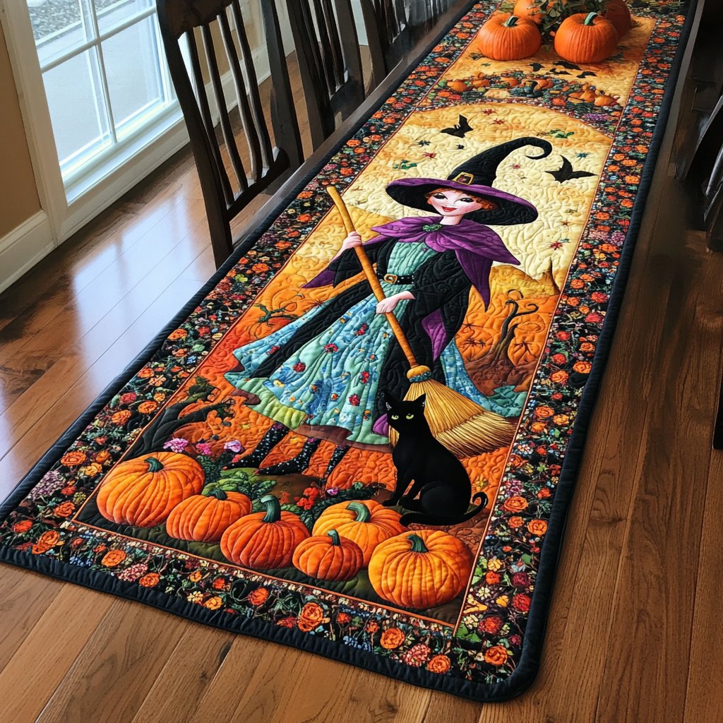 Wicked Witch Halloween Table Runner
