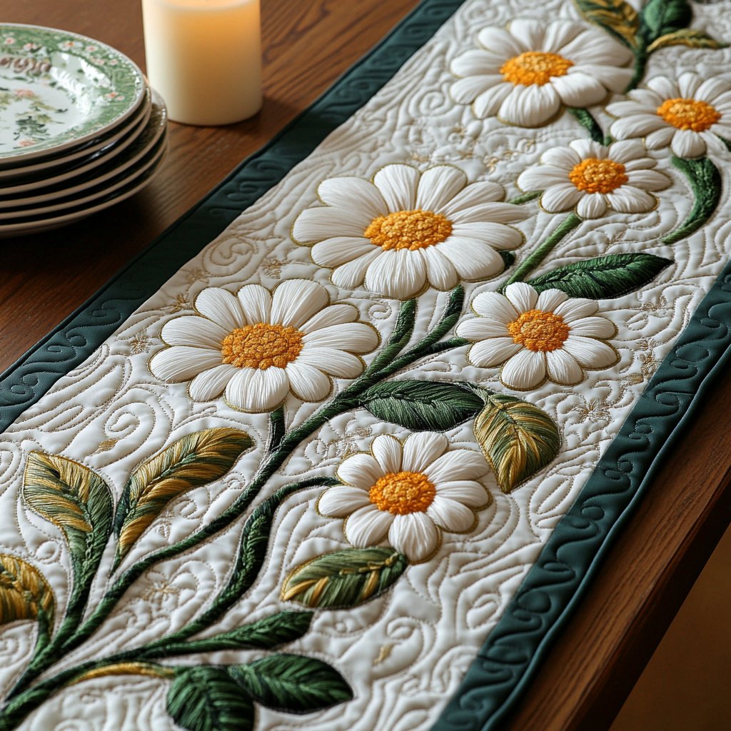 Wild Daisy Meadow Table Runner