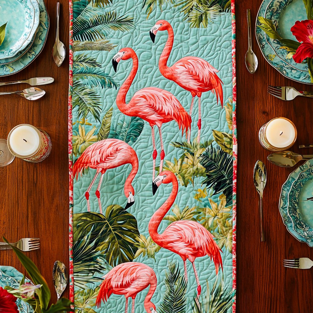 Wild Flamingo Table Runner