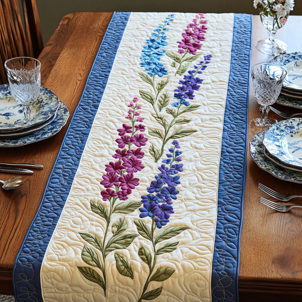 Wild Larkspur Table Runner