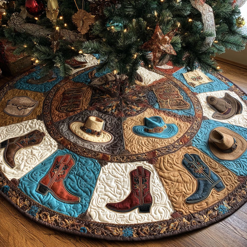 Wild West Boots Christmas Tree Skirt