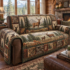 Wilderness Deer Retreat Sofa Cover