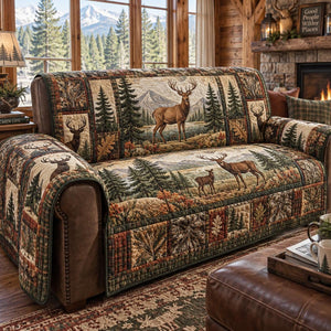 Wilderness Deer Retreat Sofa Cover - Made to Order