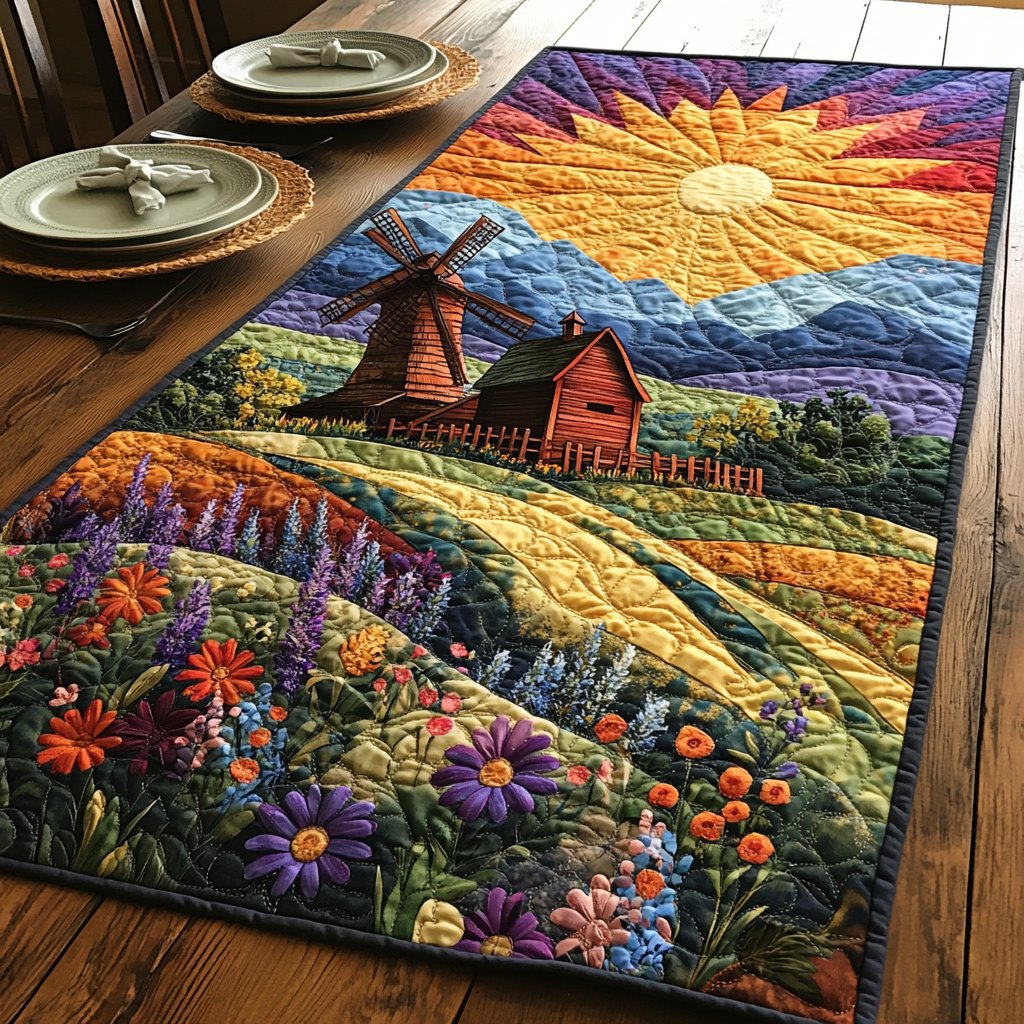 Windmill Serenity Table Runner