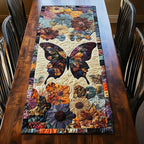 Butterfly with Autumn Sunflowers Table Runner