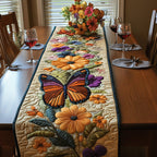 Monarch Butterfly with Orange Blooms Table Runner