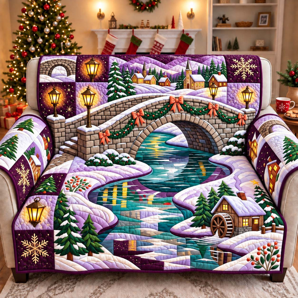 Winter Bridge Village Sofa Cover