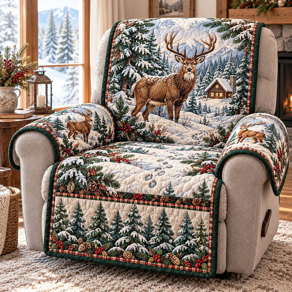 Winter Buck Cabin Sofa Cover