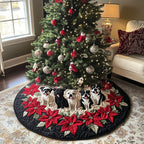 Winter Bulldog Wonderland Christmas Tree Skirt