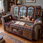 Winter Cabin Window Sofa Cover