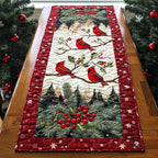 Winter Cardinal Delight Table Runner