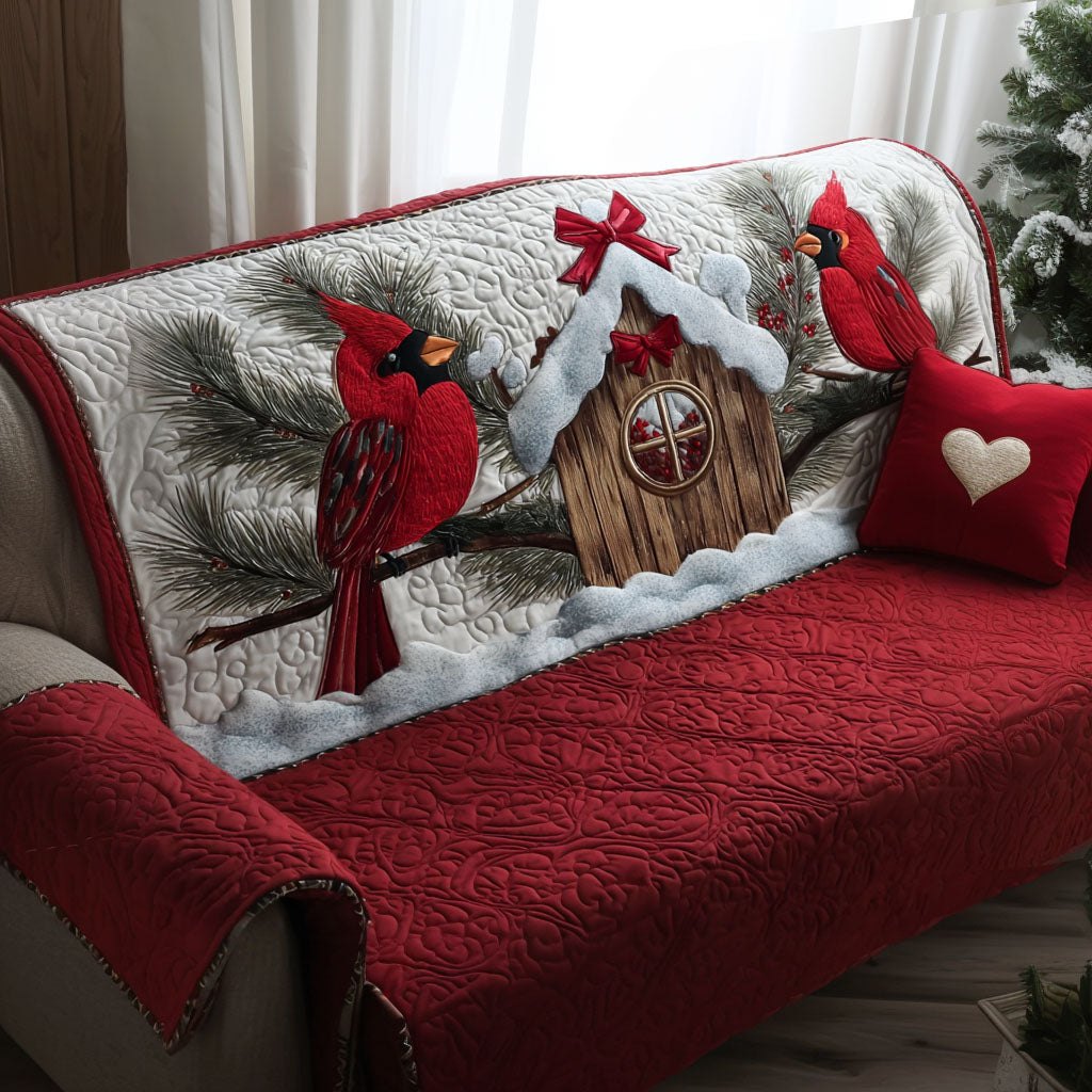 Winter Cardinal Haven Sofa Cover