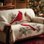 Winter Cardinals Sofa Cover