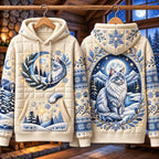 Winter Cat hoodie, all-over print