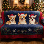 Winter Corgi Parade Sofa Cover