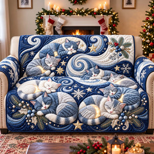 Winter Dream Cats Sofa Cover - Made to Order
