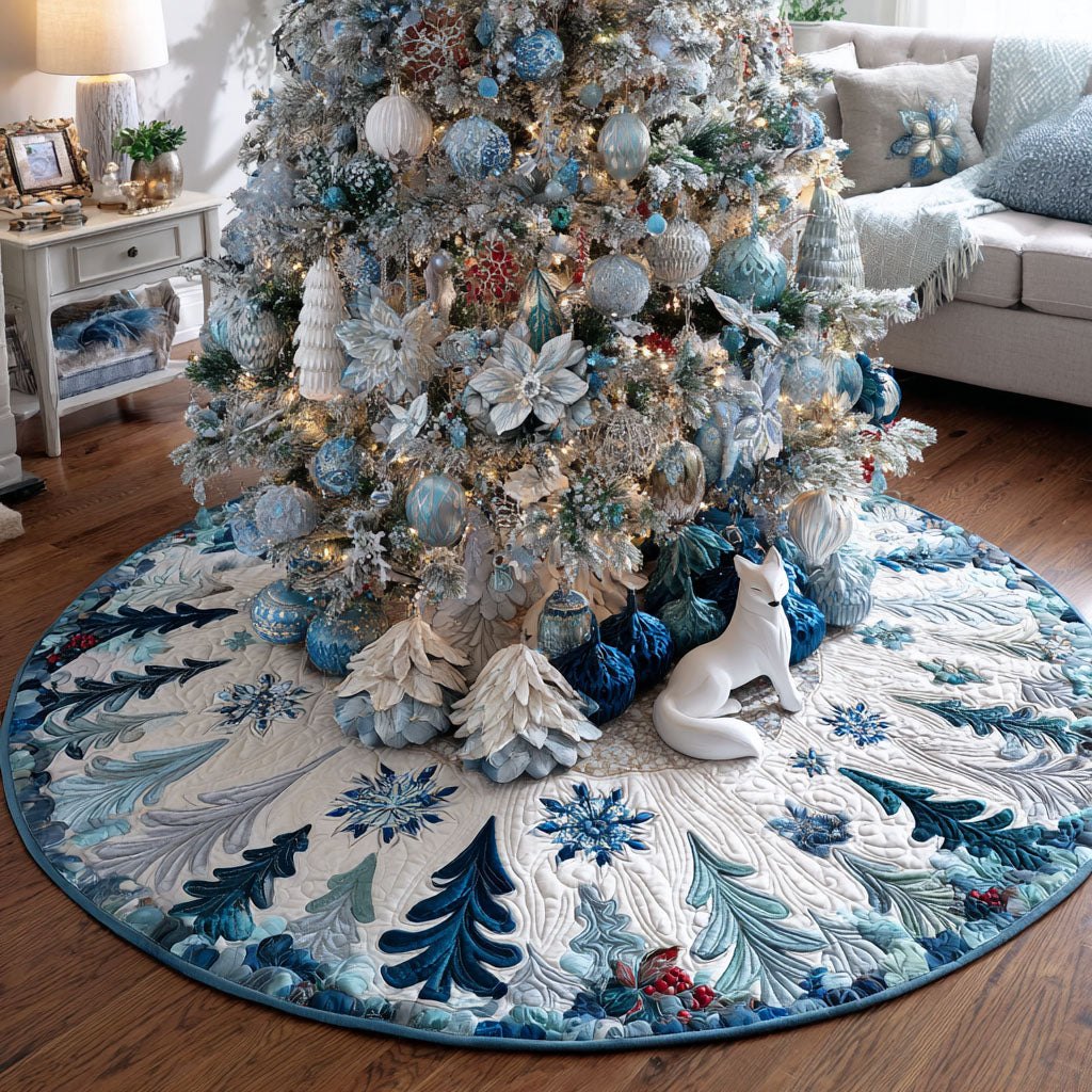 Winter Evergreens Christmas Tree Skirt