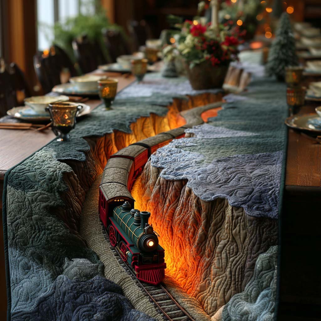 Winter Express Ride Table Runner