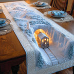 Winter Express Train Table Runner