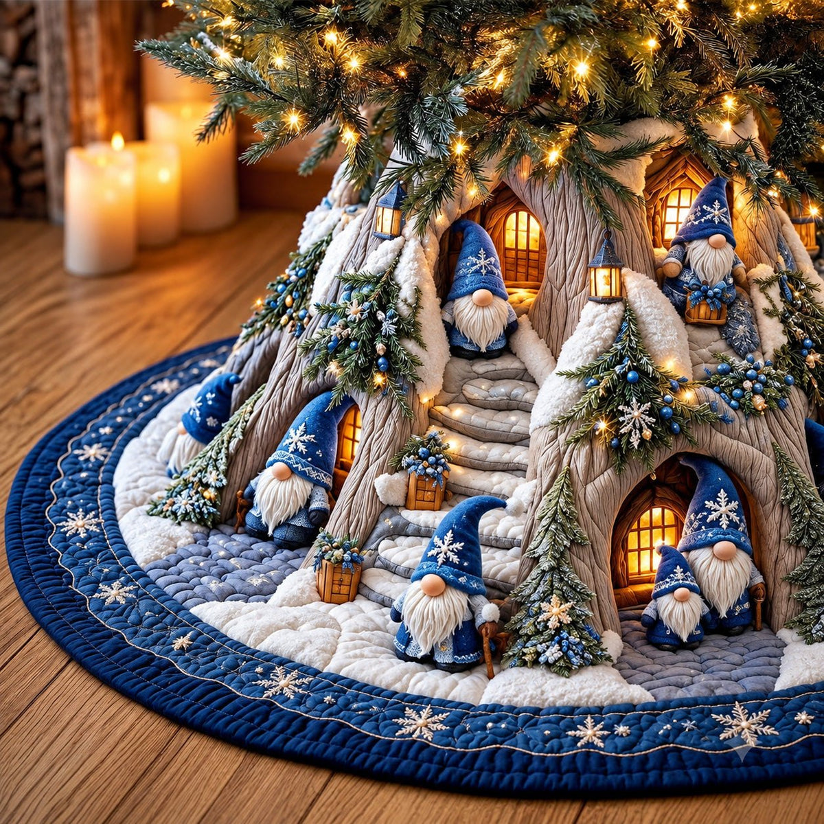 Winter Gnome Christmas Tree Skirt