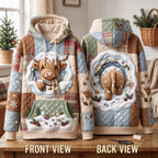 Winter Highland hoodie, all-over print