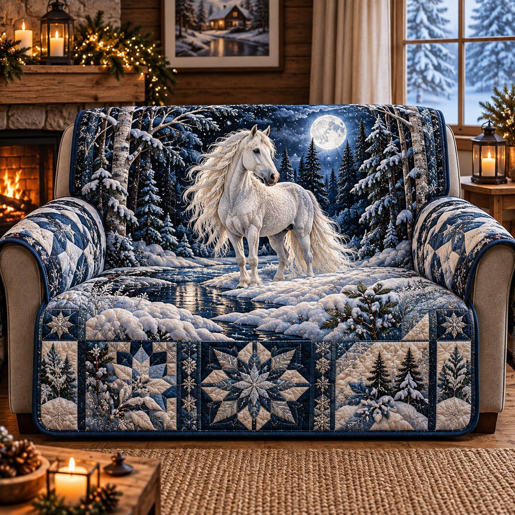 Winter Horse Sofa Cover
