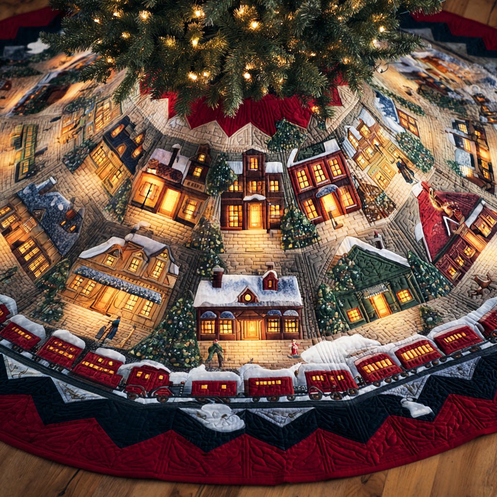 Winter Magic Glow Christmas Tree Skirt