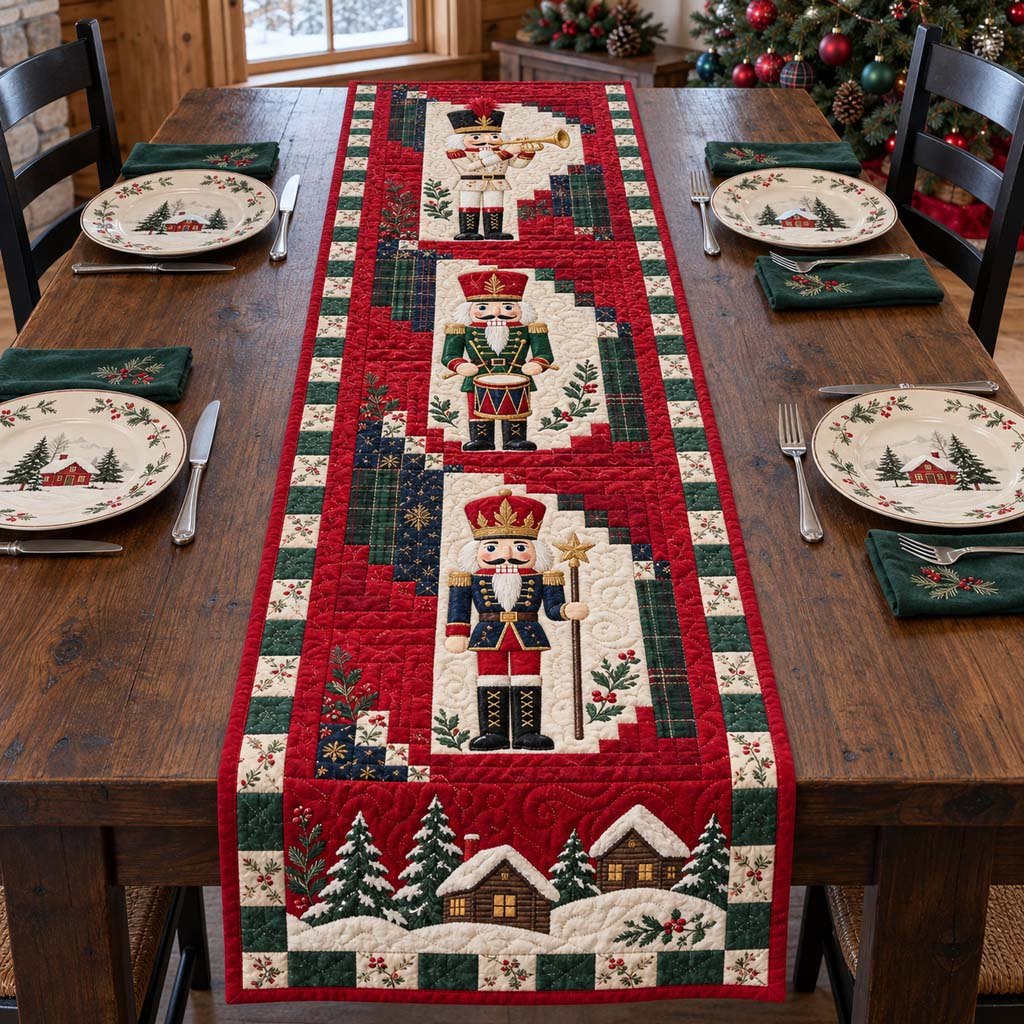 Winter Nutcracker Table Runner