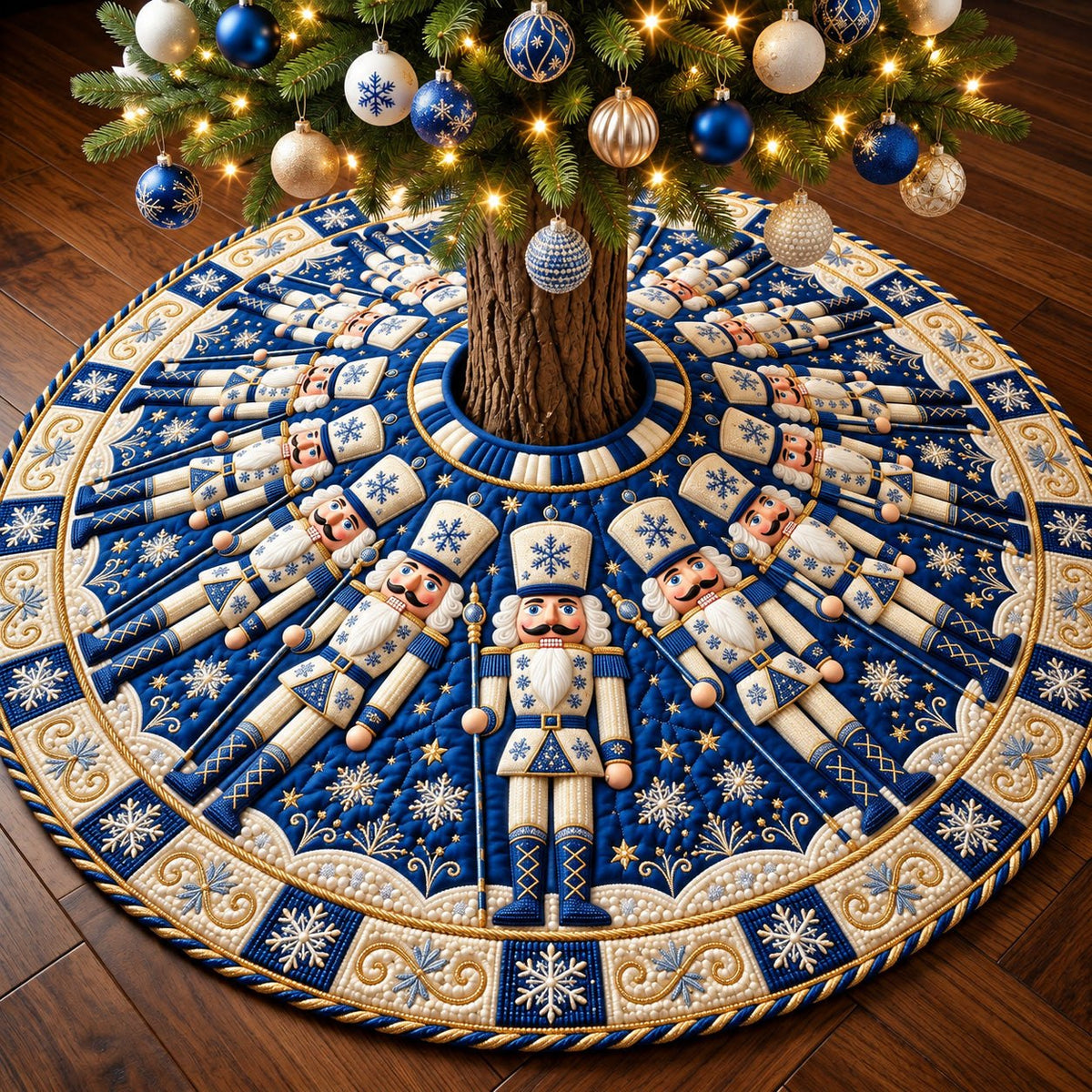 Winter Nutcracker Christmas Tree Skirt