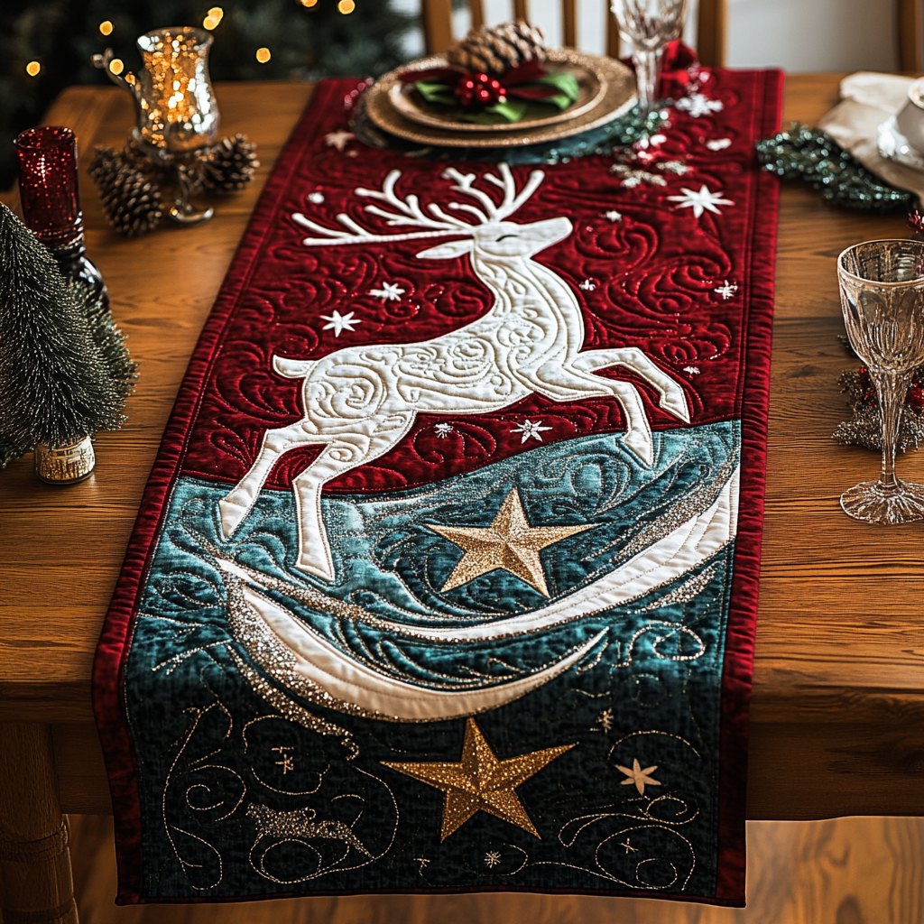 Winter Reindeer Table Runner