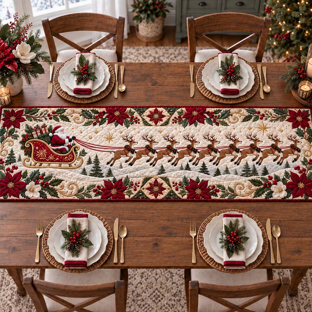 Winter Sleigh Table Runner