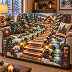 Winter Stairway Sofa Cover