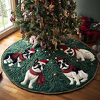 Winter Terrier Delight Christmas Tree Skirt