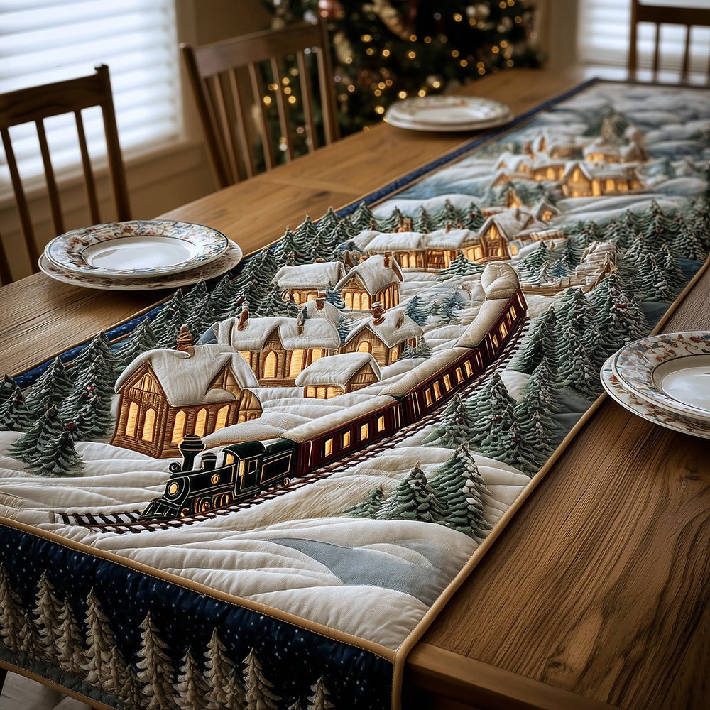 Winter Train Magic Table Runner