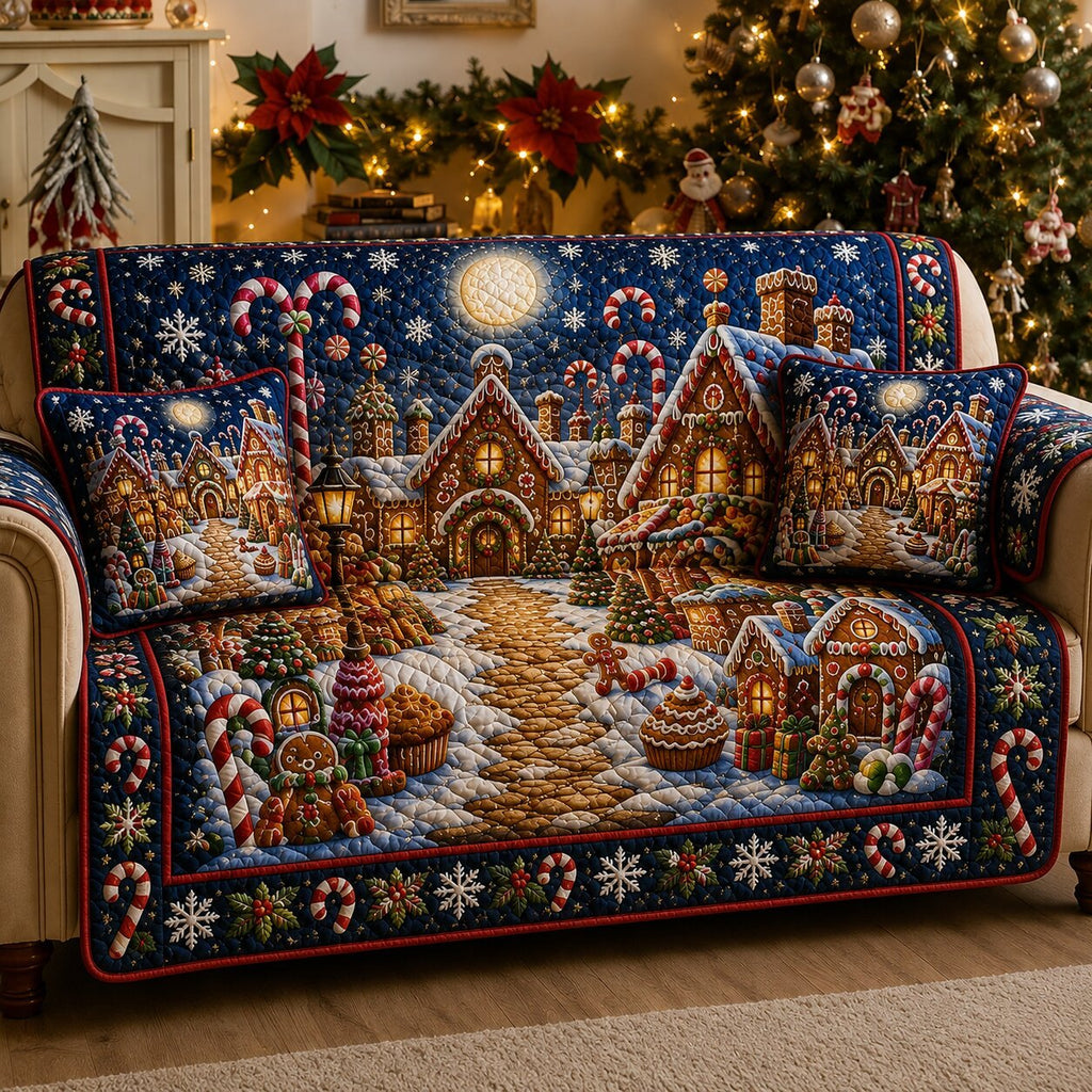 Gingerbread Village Moonlight Sofa Cover