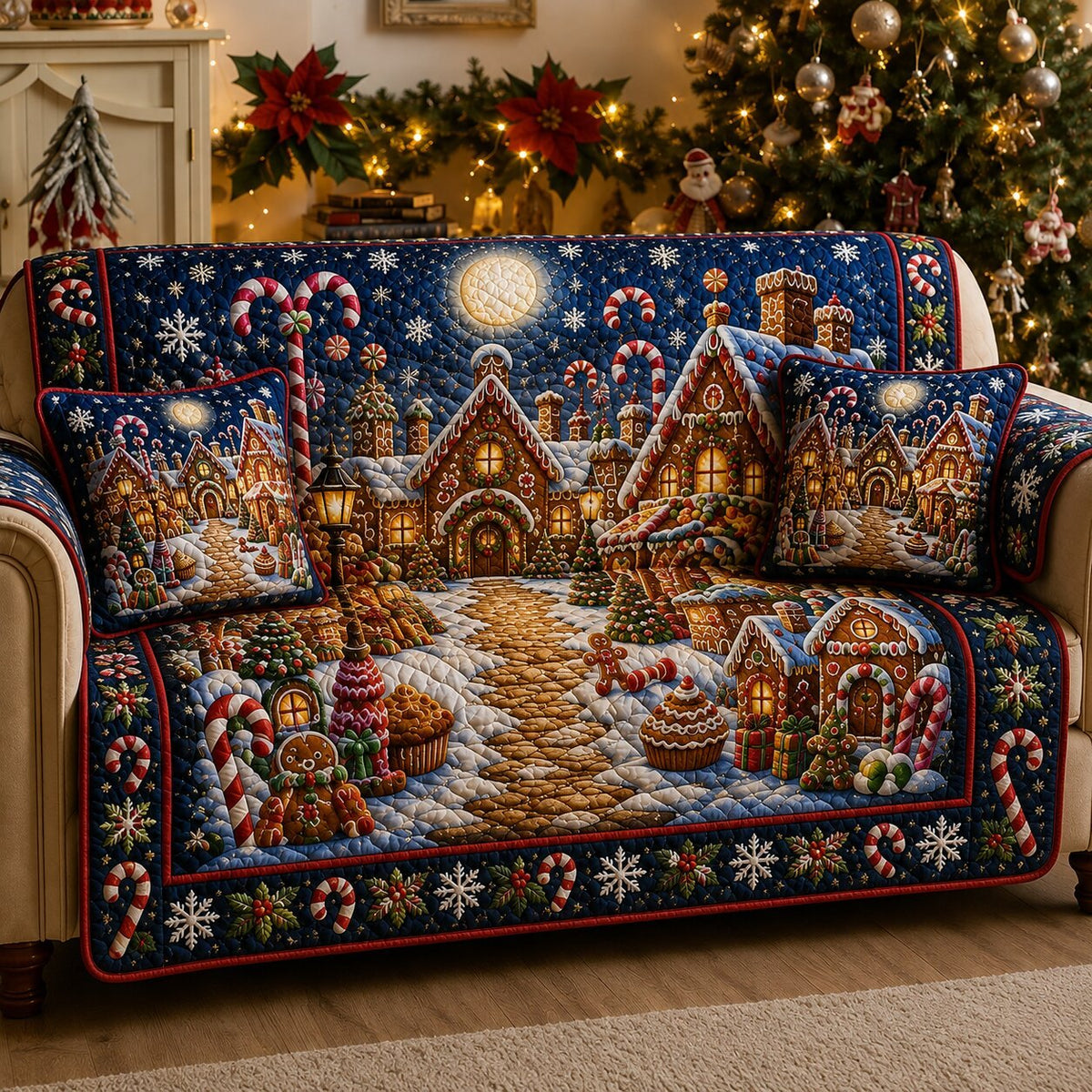 Gingerbread Village Moonlight Sofa Cover
