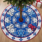 Winter Violin Waltz Christmas Tree Skirt