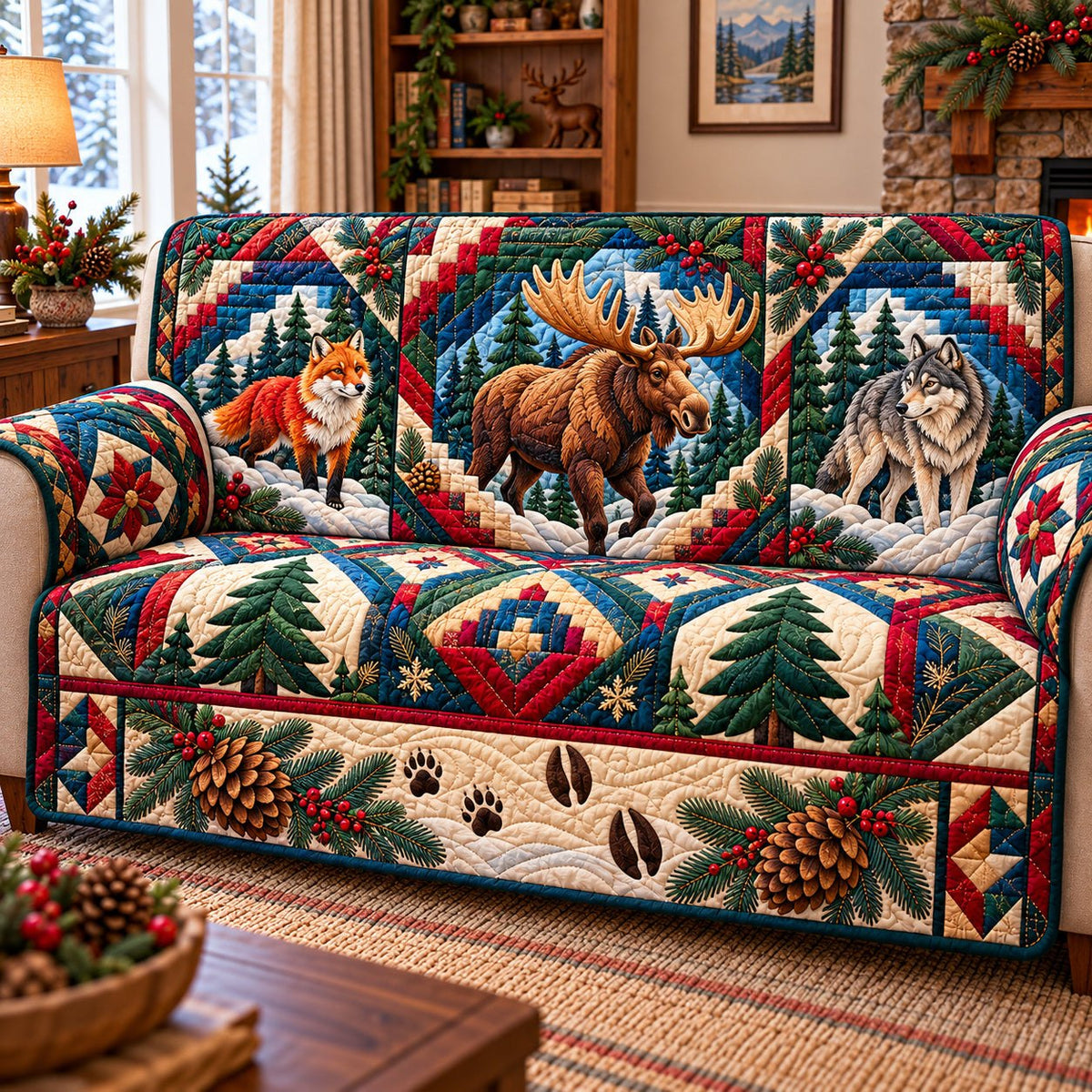Winter Woodland Haven Sofa Cover