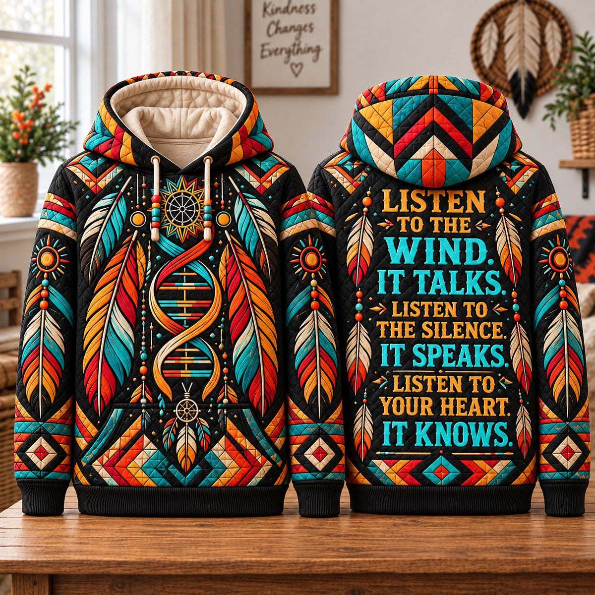 Wisdom of the Wind hoodie, all-over print