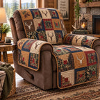 Woodland Buck Blocks Sofa Cover